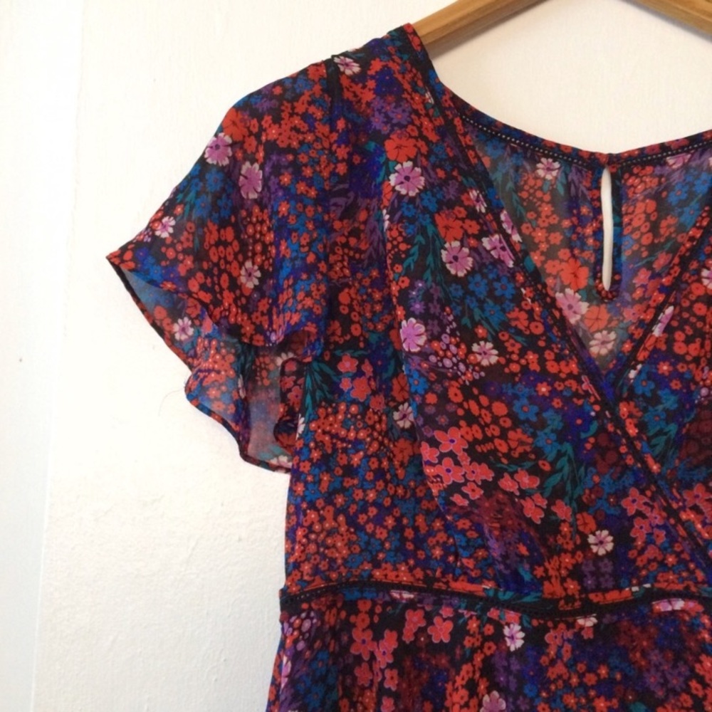 ASOS Floral Babydoll Handkerchief Top